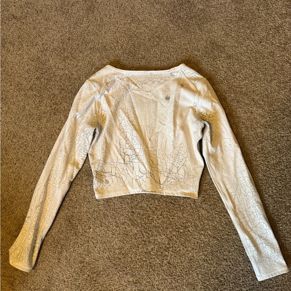 Lululemon wunder train cropped long sleeve shirt